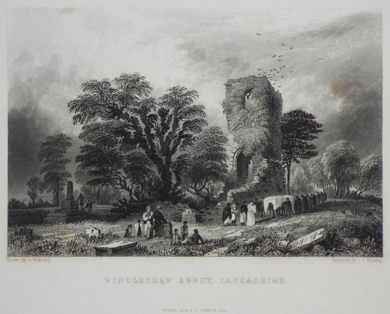 Print - Windleshaw Abbey, Lancashire - Bentley